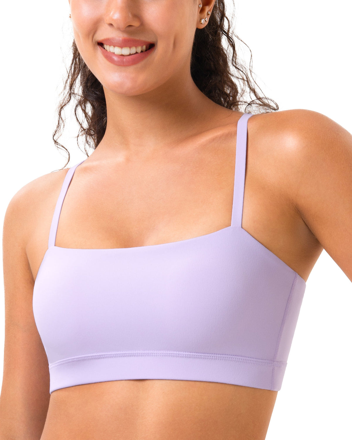 Women’s Bandeau Adjustable Yoga Bra - #color_ Light Lilac / XS