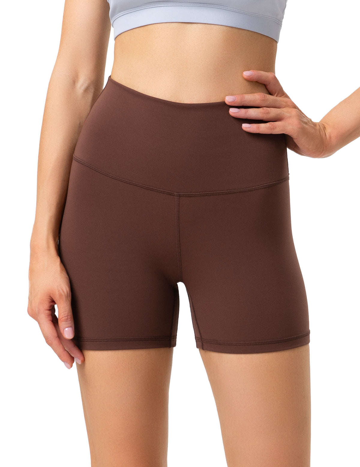 4’’ High Waisted Yoga Shorts Workout Biker Shorts - #color_