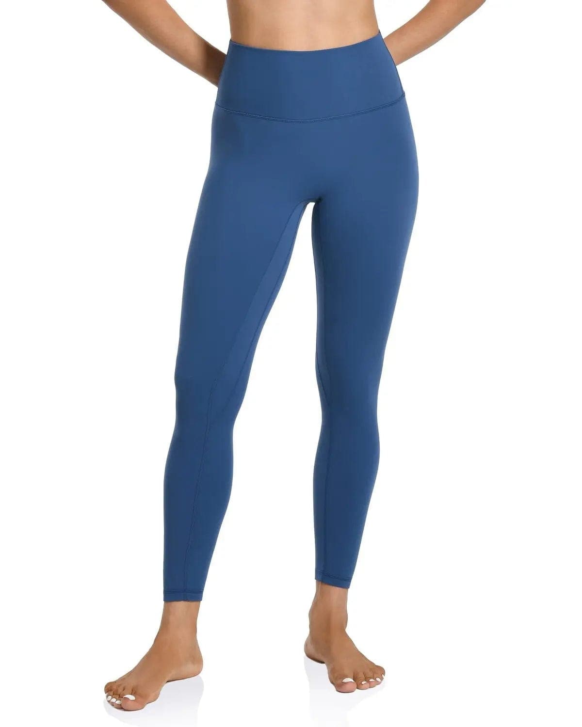 25’’ High Waisted Seamless Workout Leggings - blue high-waisted leggings #color_ Blue Pansy / XS