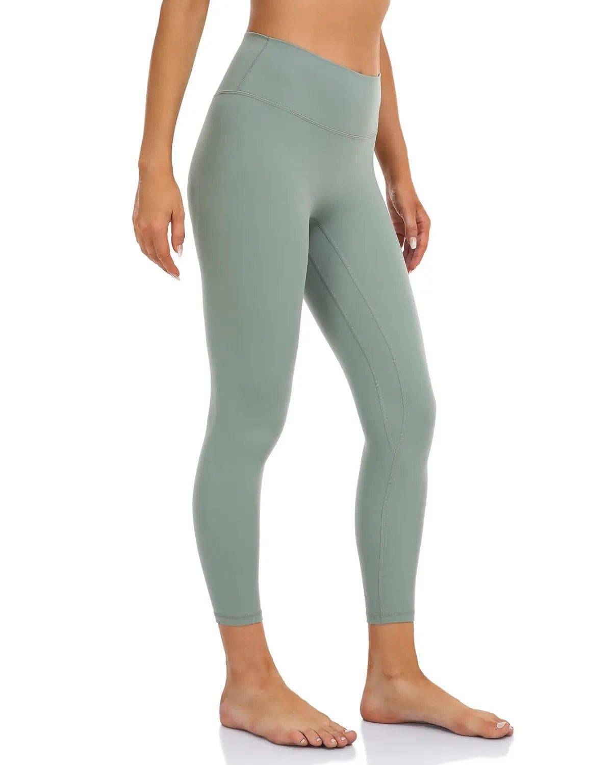 25’’ High Waisted Seamless Workout Leggings - sage green leggings #color_ Chinois Green / XS
