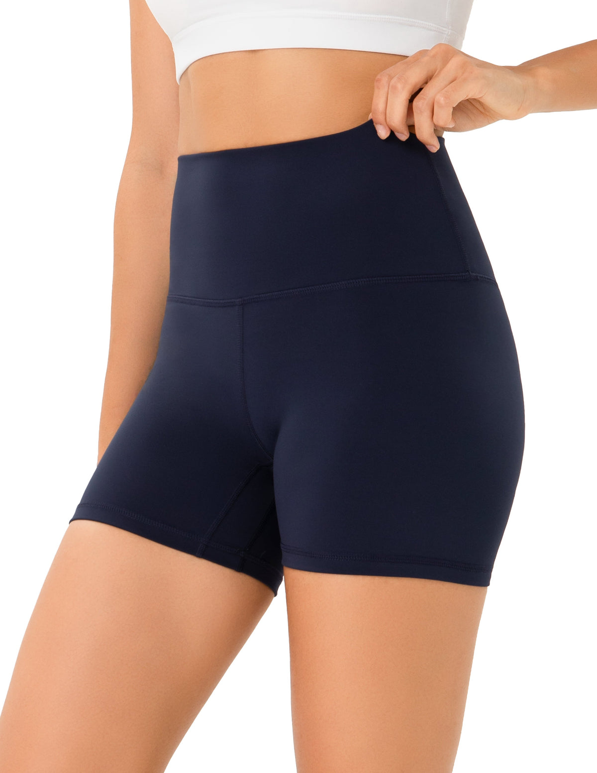 4’’ High Waisted Yoga Shorts Workout Biker Shorts - #color_