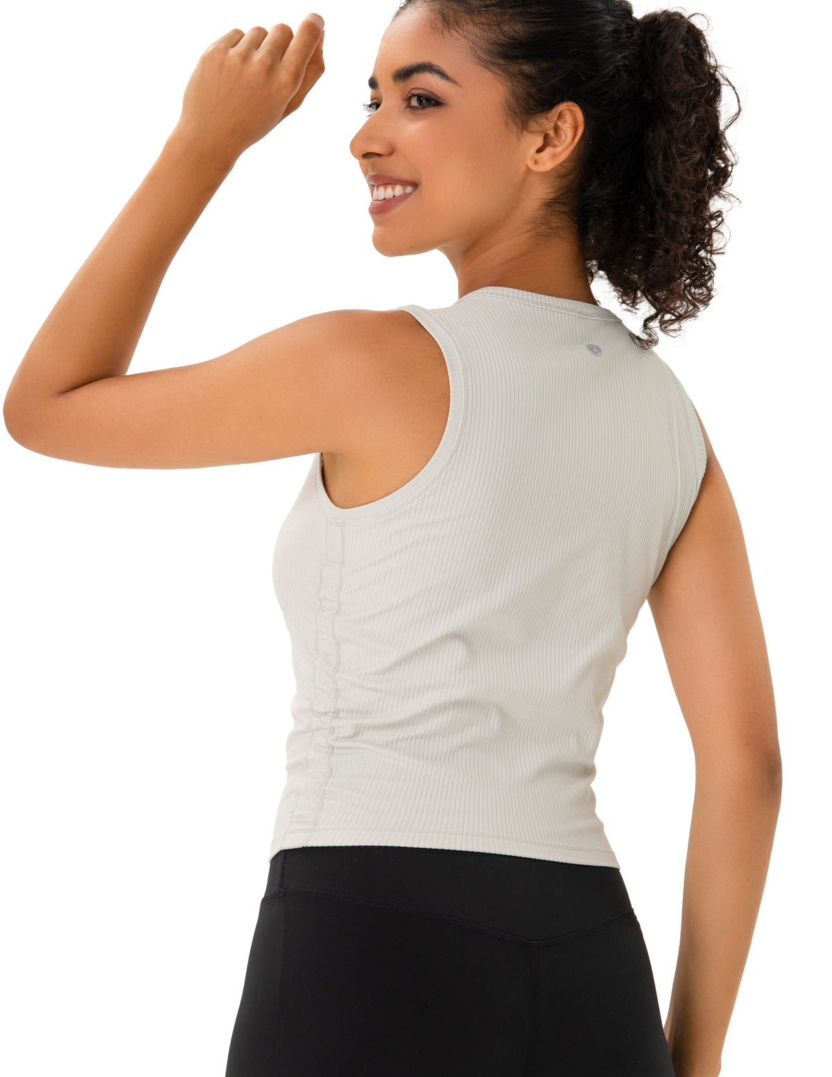 Sleeveless Crew Neck Workout Shirt - #color_