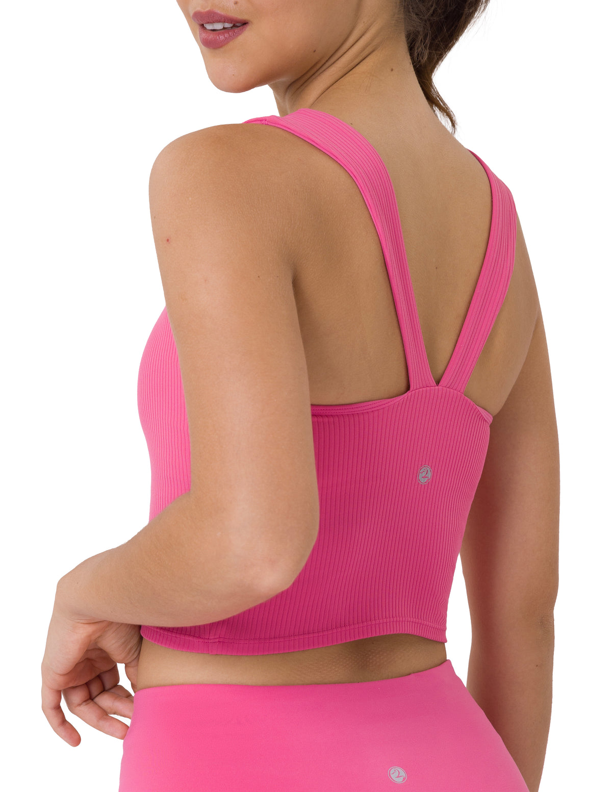 Sports Bra Square Neck Workout Tank Tops with Built - #color_