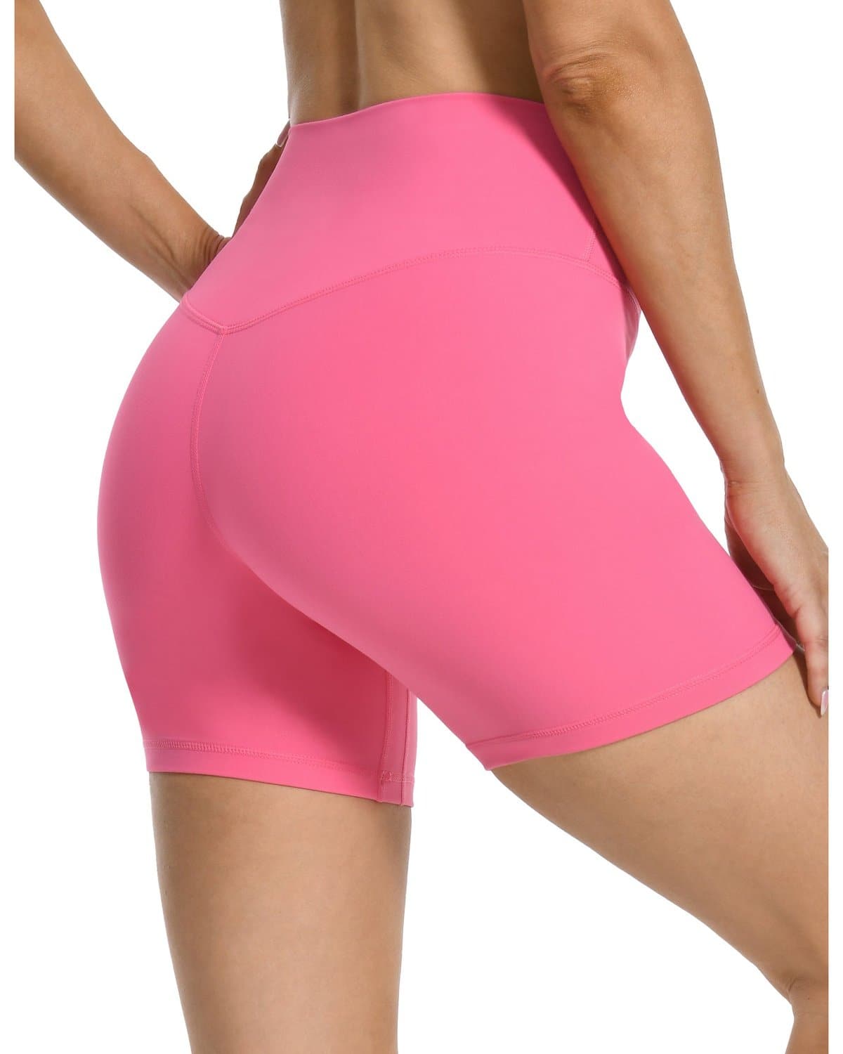6’’ No Front Seam Biker Shorts - pink athletic shorts #color_