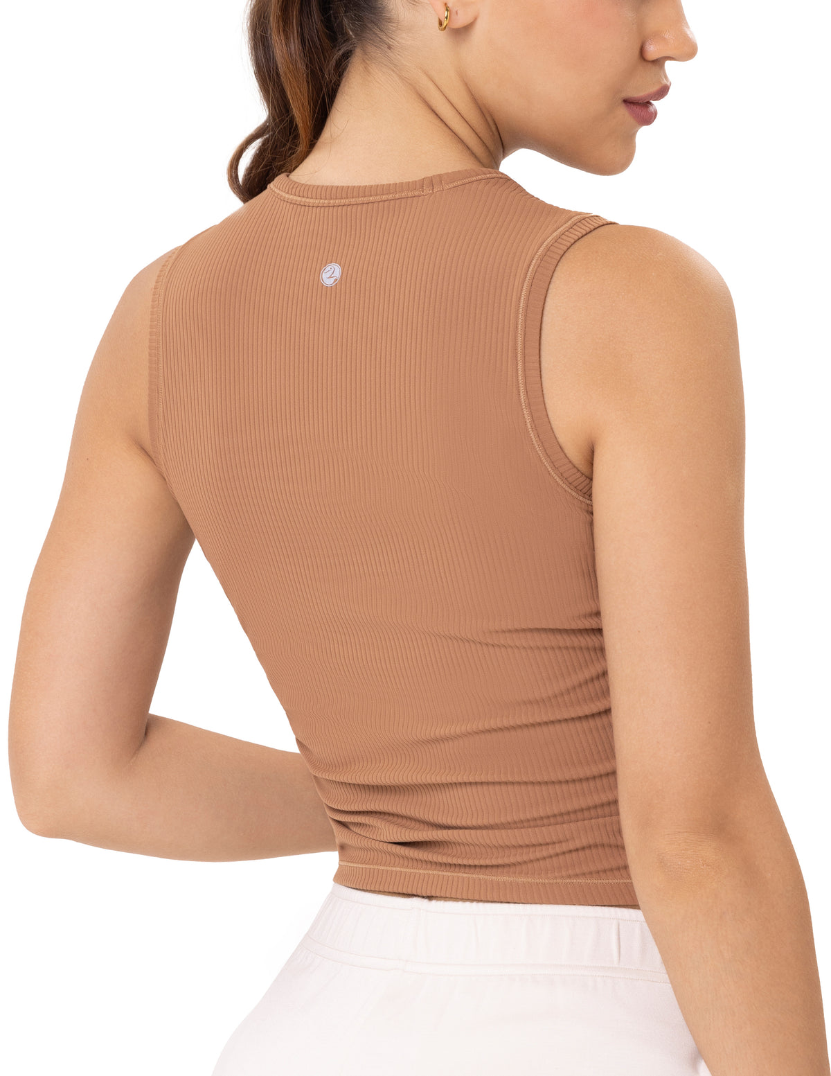 Sleeveless Crew Neck Workout Shirt - #color_