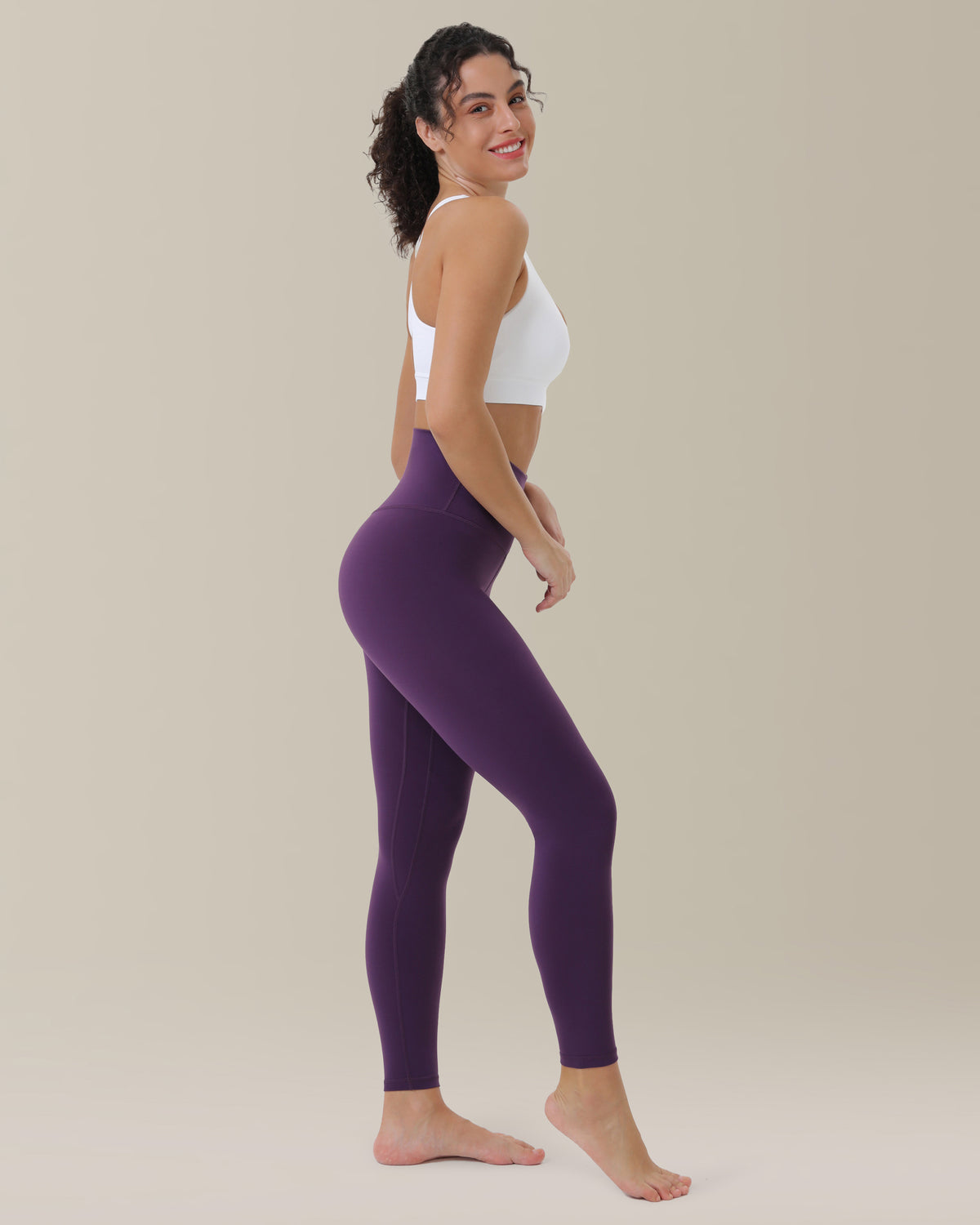 8905 - Yunoga 25 High Waisted Leggings - Shadow Purple