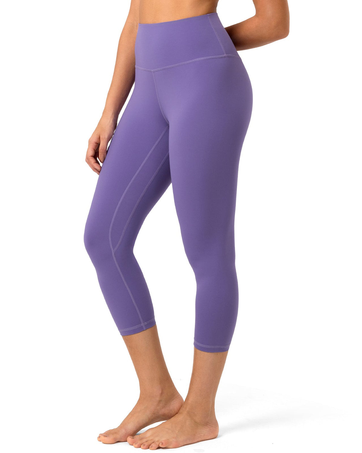21’’ High Waisted Capris - purple cropped leggings #color_ Mauve