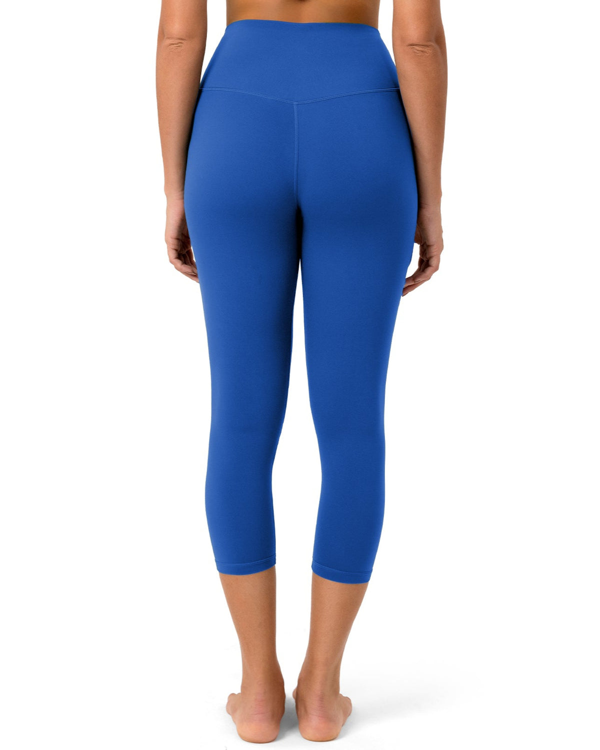 8906 - 21’’ High Waisted Capris Yoga Leggings - cropped leggings - Royal Blue