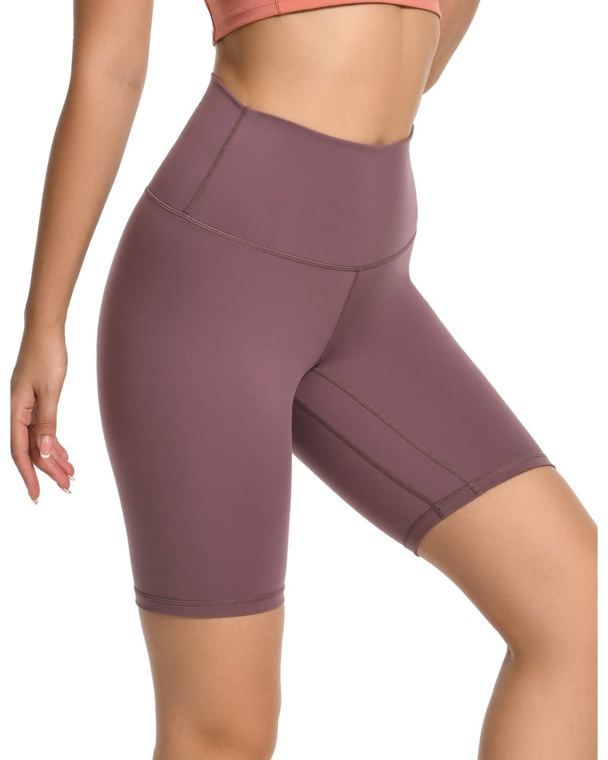 8’’ Athletic Biker Shorts - mauve athletic shorts #color_