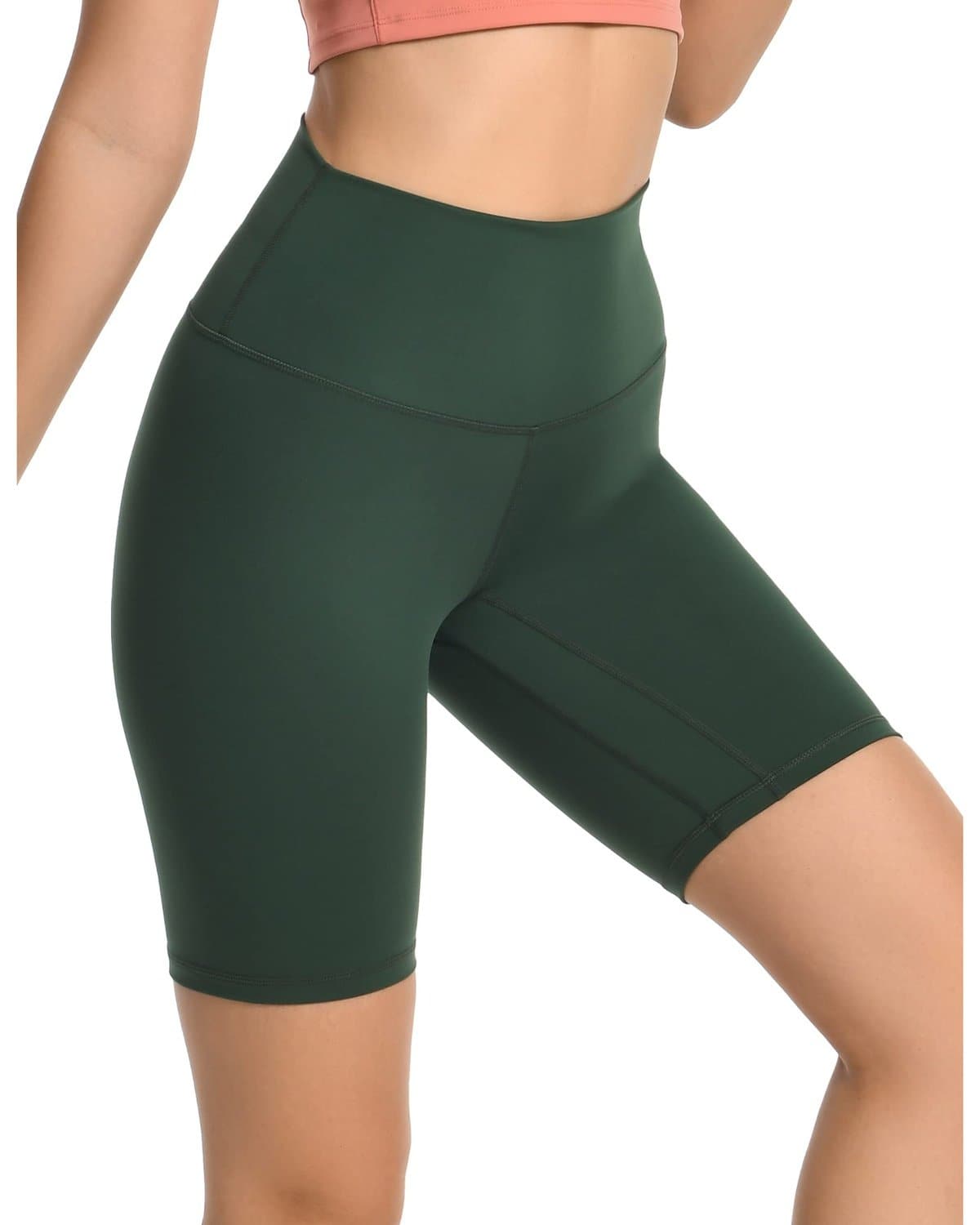 8’’ Athletic Biker Shorts - green athletic biker shorts #color_