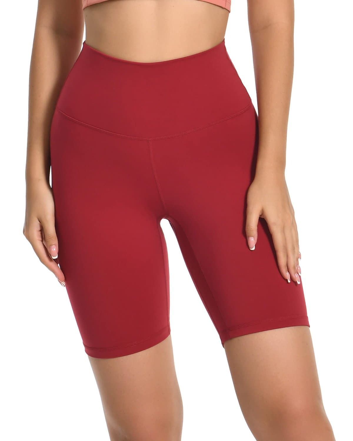8’’ Athletic Biker Shorts - red athletic shorts #color_