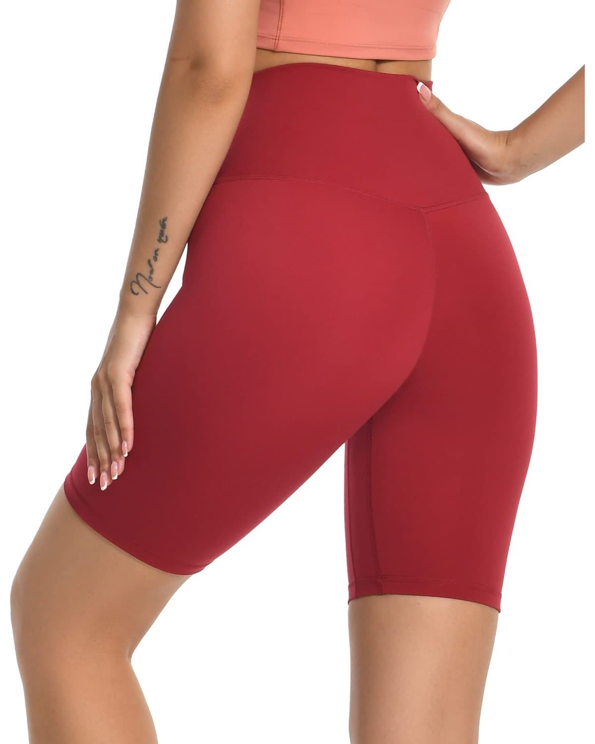 8’’ Athletic Biker Shorts - red athletic shorts #color_