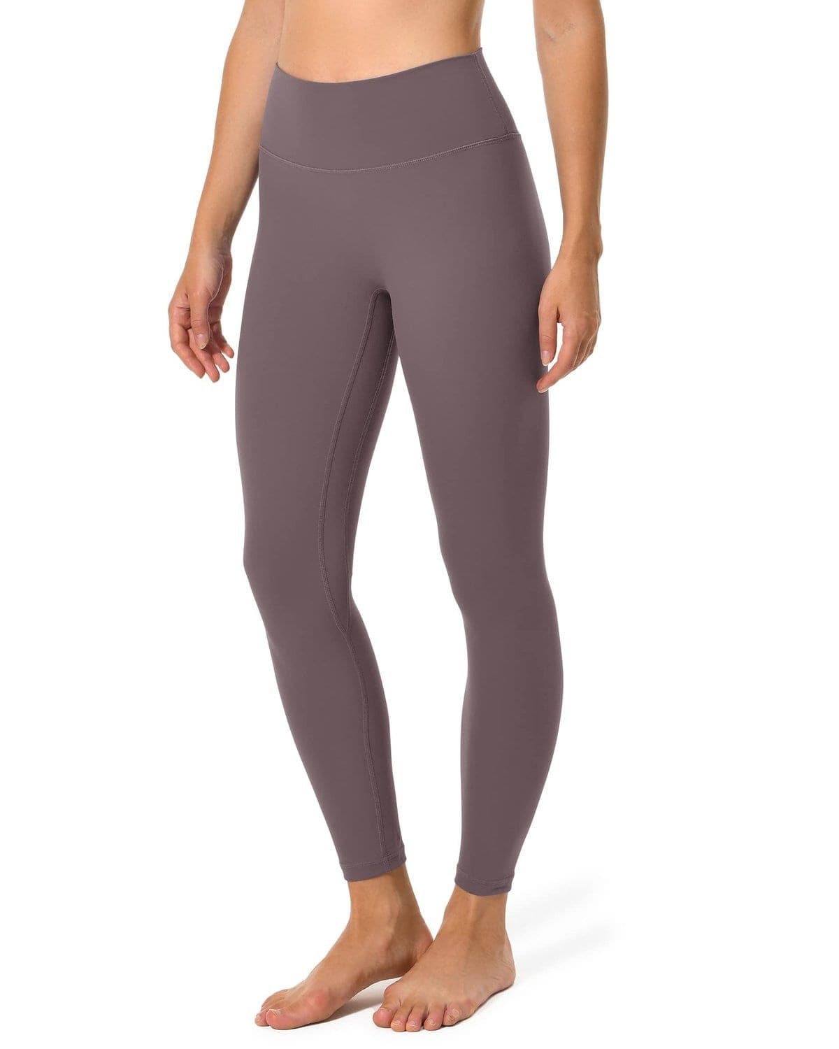 25’’ High Waisted Seamless Workout Leggings - high-waisted mauve leggings #color_