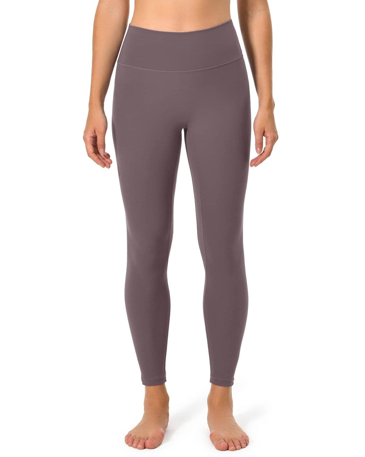 25’’ High Waisted Seamless Workout Leggings - high-waisted mauve leggings #color_