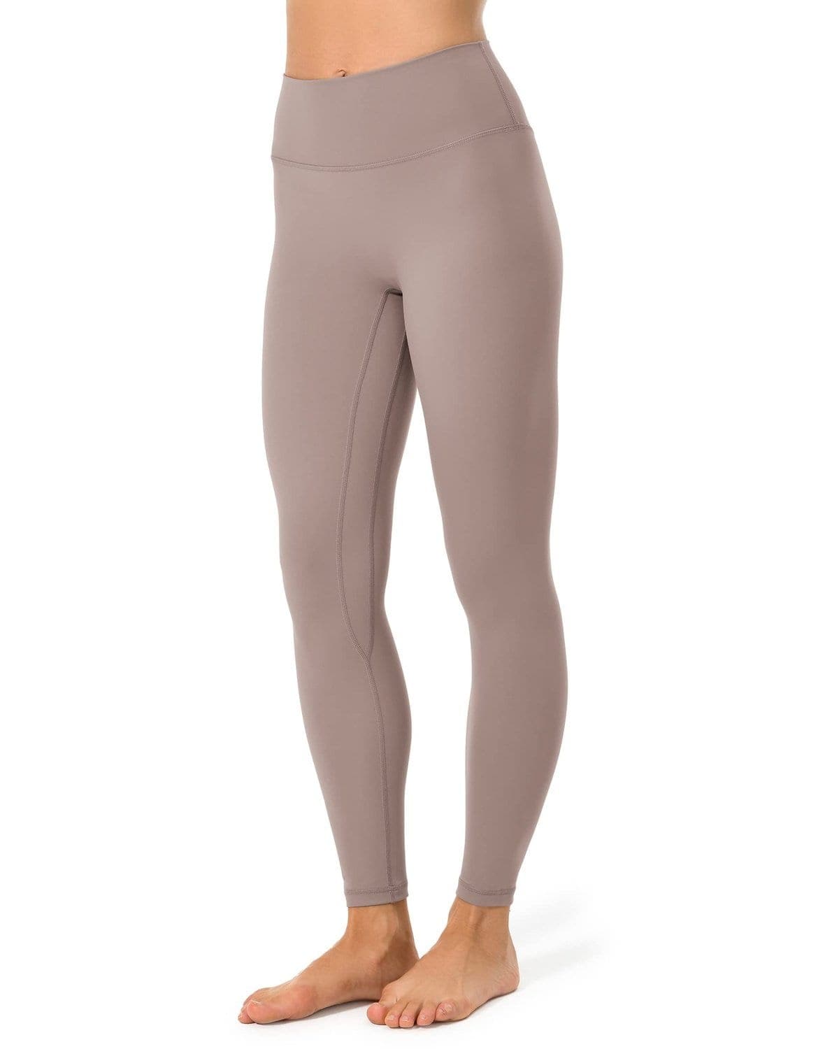 25’’ High Waisted Seamless Workout Leggings - taupe high-waisted leggings #color_ Hazy Brown / XS