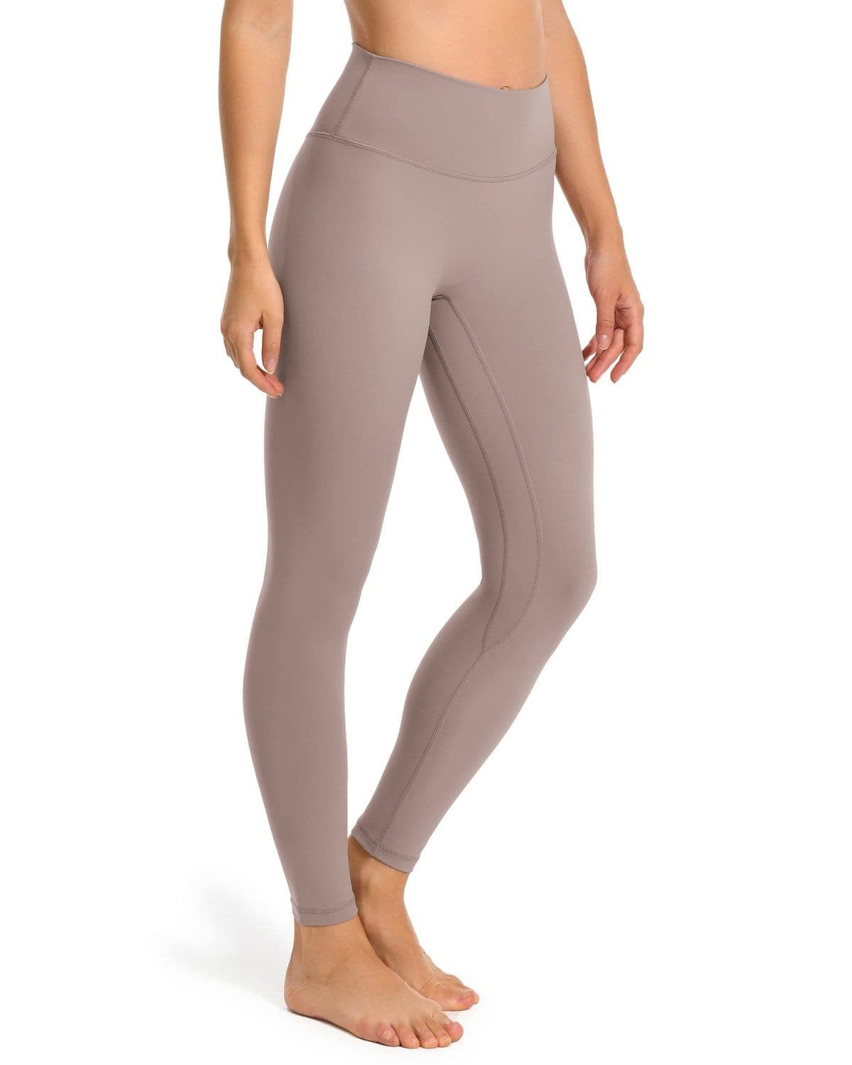 25’’ High Waisted Seamless Workout Leggings - taupe high-waisted leggings #color_