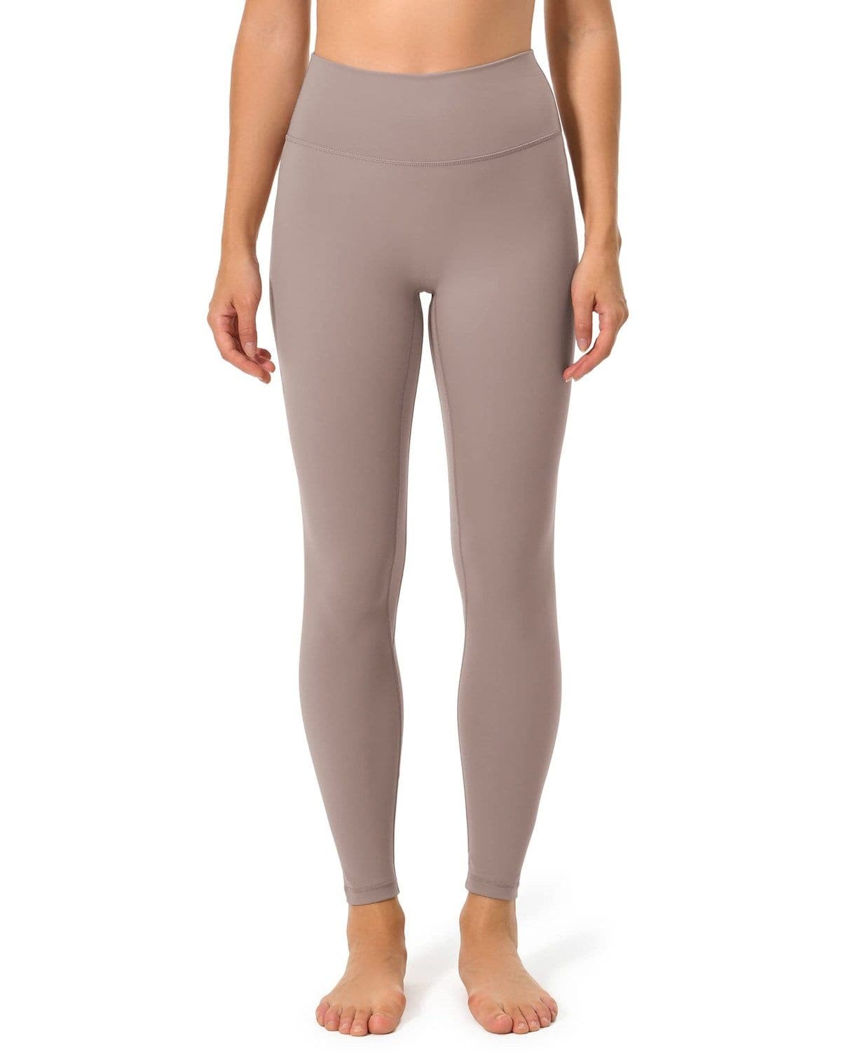25’’ High Waisted Seamless Workout Leggings - taupe high-waisted leggings #color_