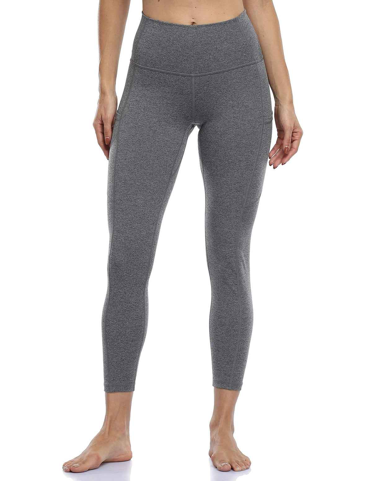 25’’ High Waisted Athletic Pants With Pocket - gray patterned leggings #color_
