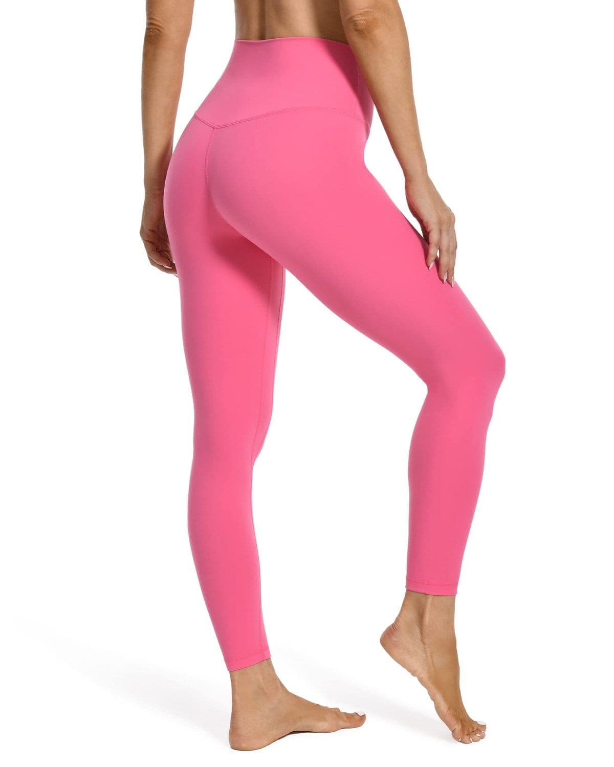 25’’ High Waisted Seamless Workout Leggings - pink high-waisted leggings #color_