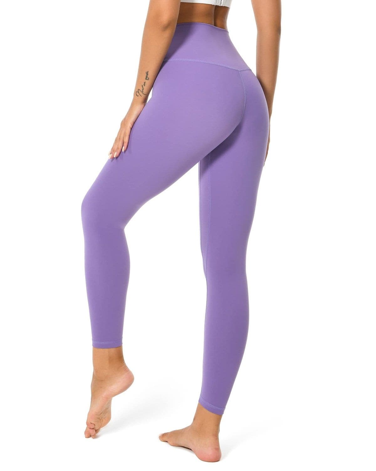 25’’ High Waisted Seamless Workout Leggings - purple high-waisted leggings #color_