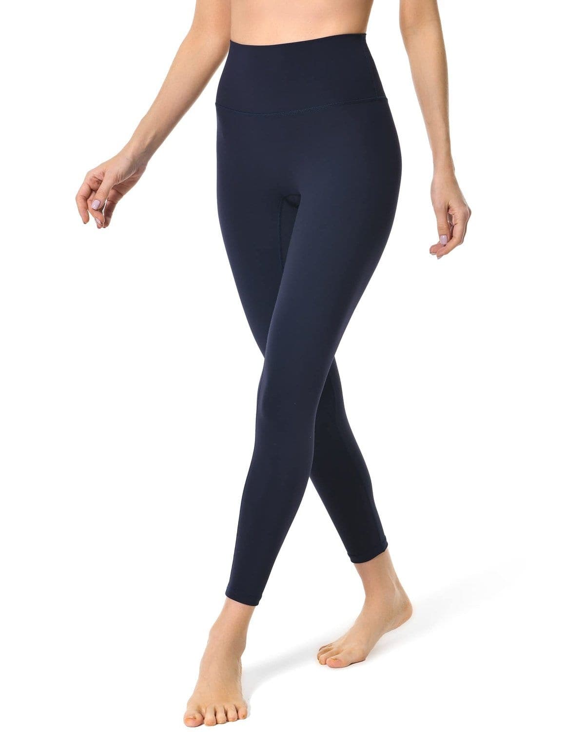 25’’ High Waisted Seamless Workout Leggings - navy blue leggings #color_