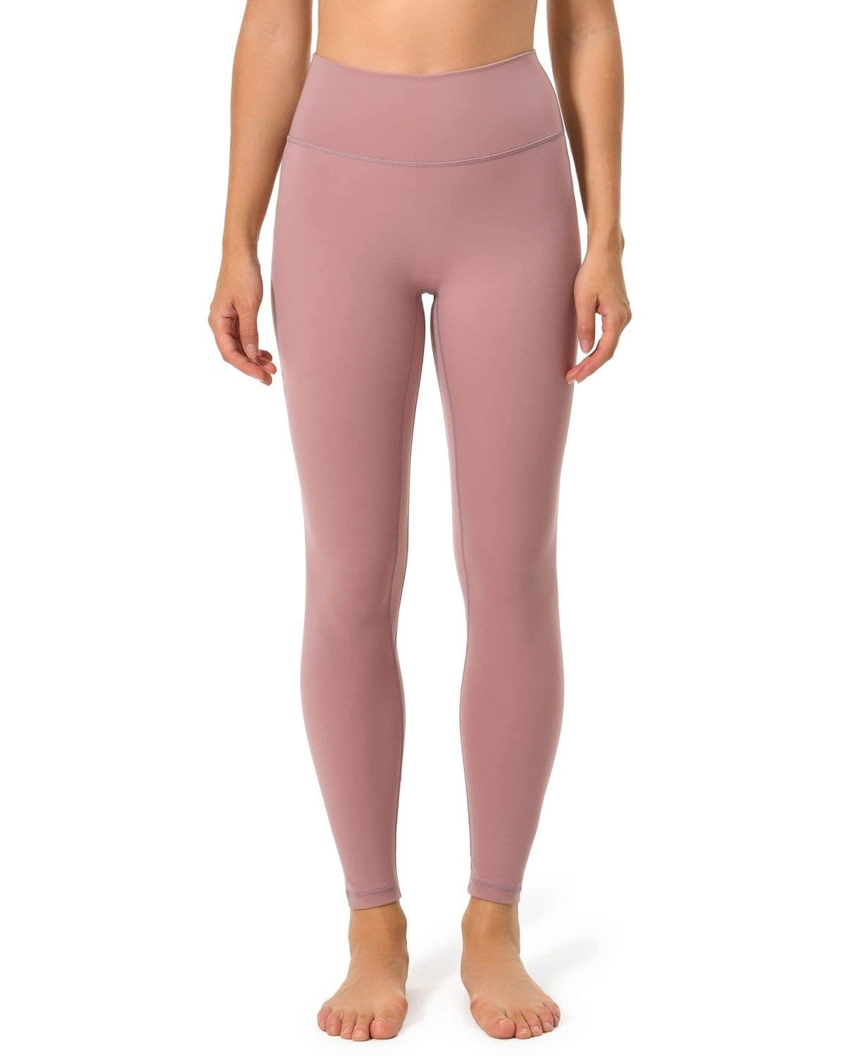 25’’ High Waisted Seamless Workout Leggings - mauve high-waisted leggings #color_