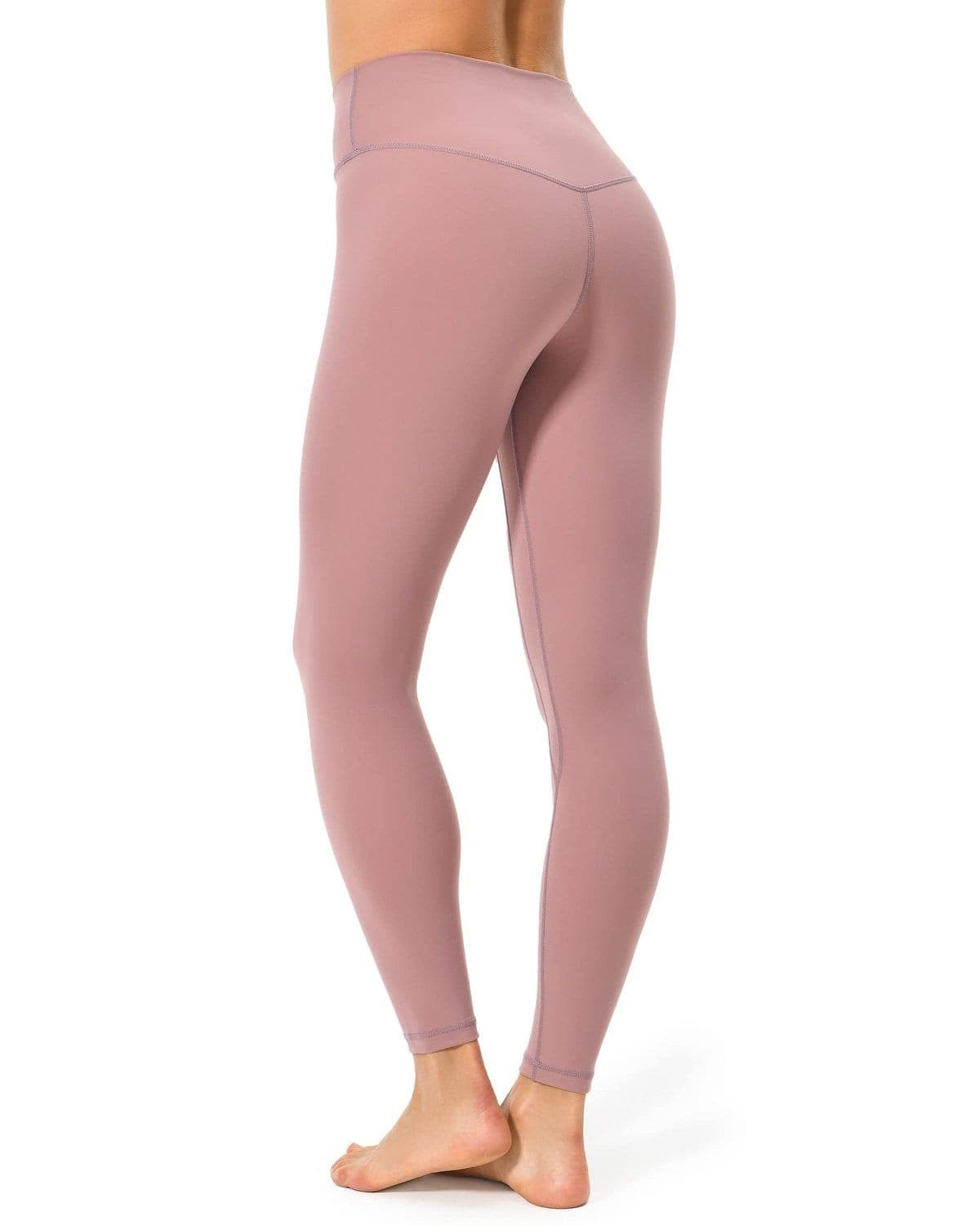 25’’ High Waisted Seamless Workout Leggings - mauve-colored leggings #color_