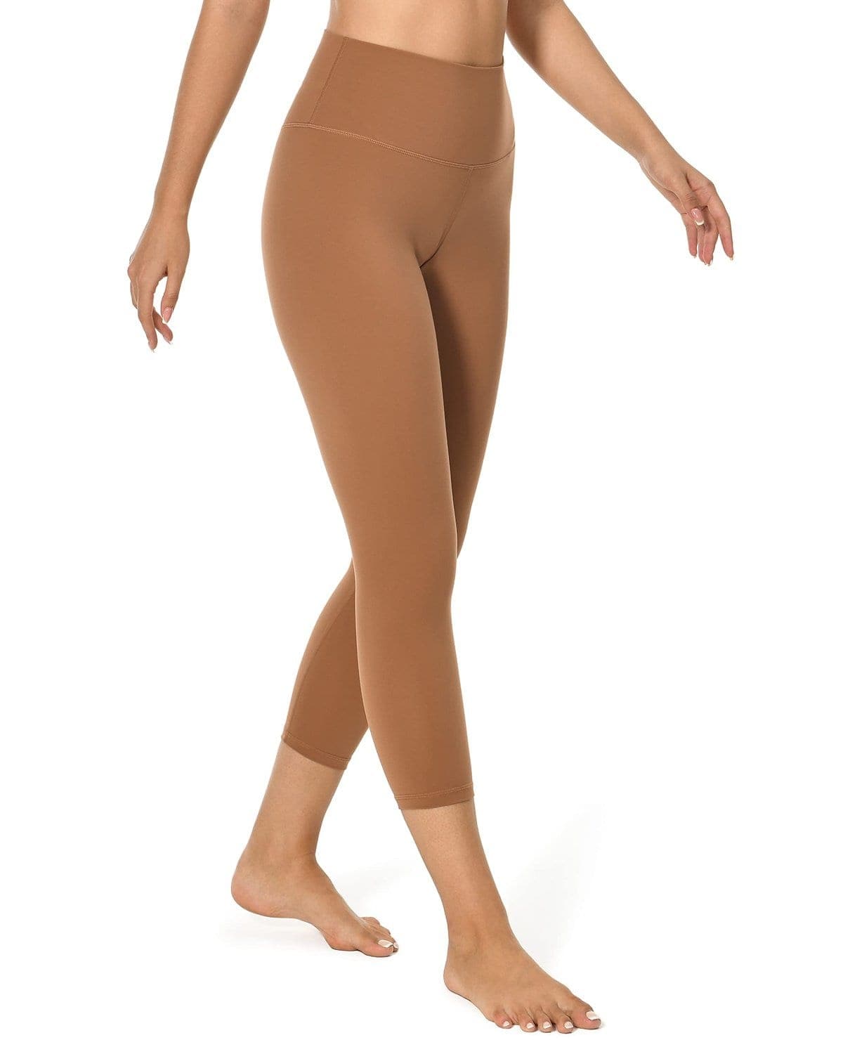 21’’ High Waisted Capris - brown high-waisted capri leggings #color_
