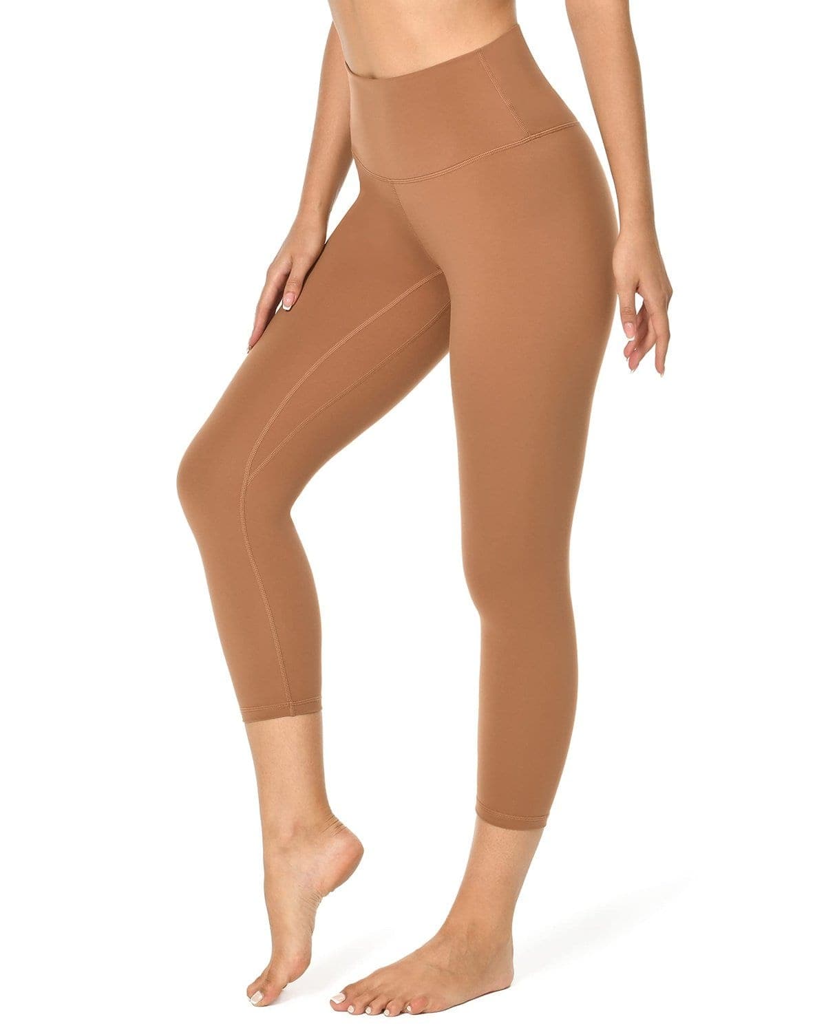 21’’ High Waisted Capris - tan high-waisted leggings #color_