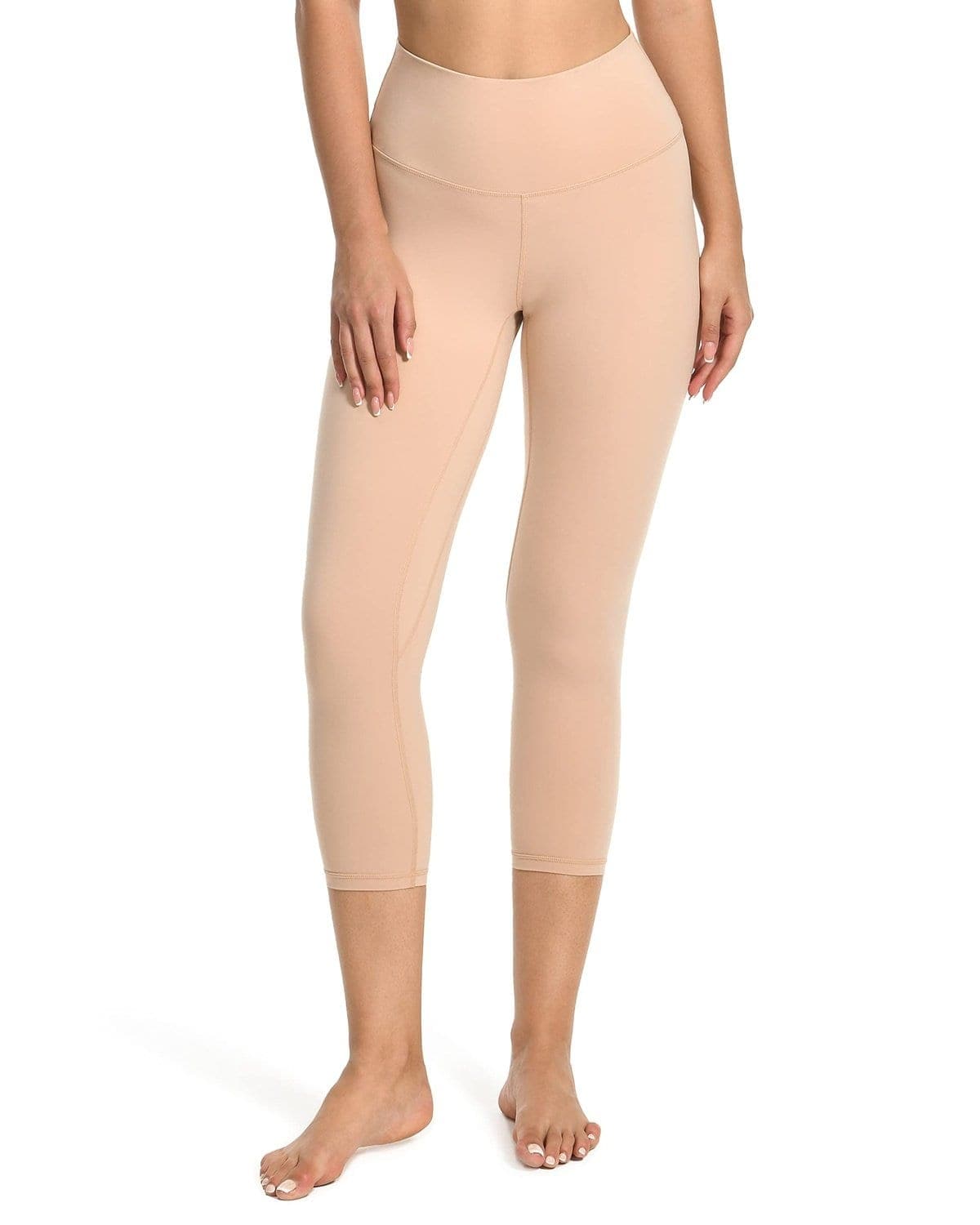 21’’ High Waisted Capris - beige cropped leggings #color_