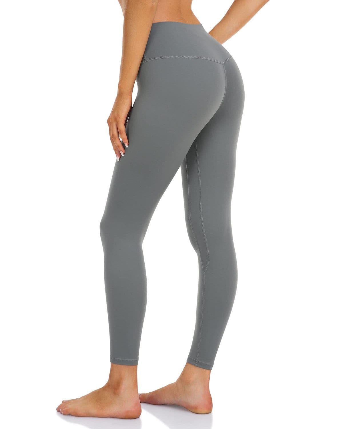 25’’ High Waisted Seamless Workout Leggings - gray high-waisted leggings #color_