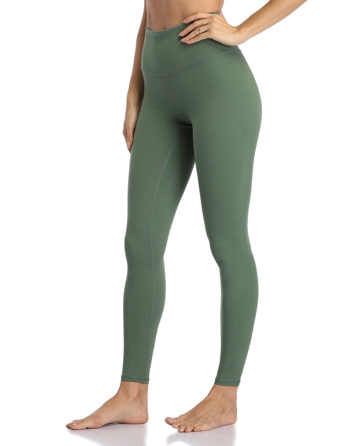 25’’ High Waisted Leggings - olive green leggings #color_