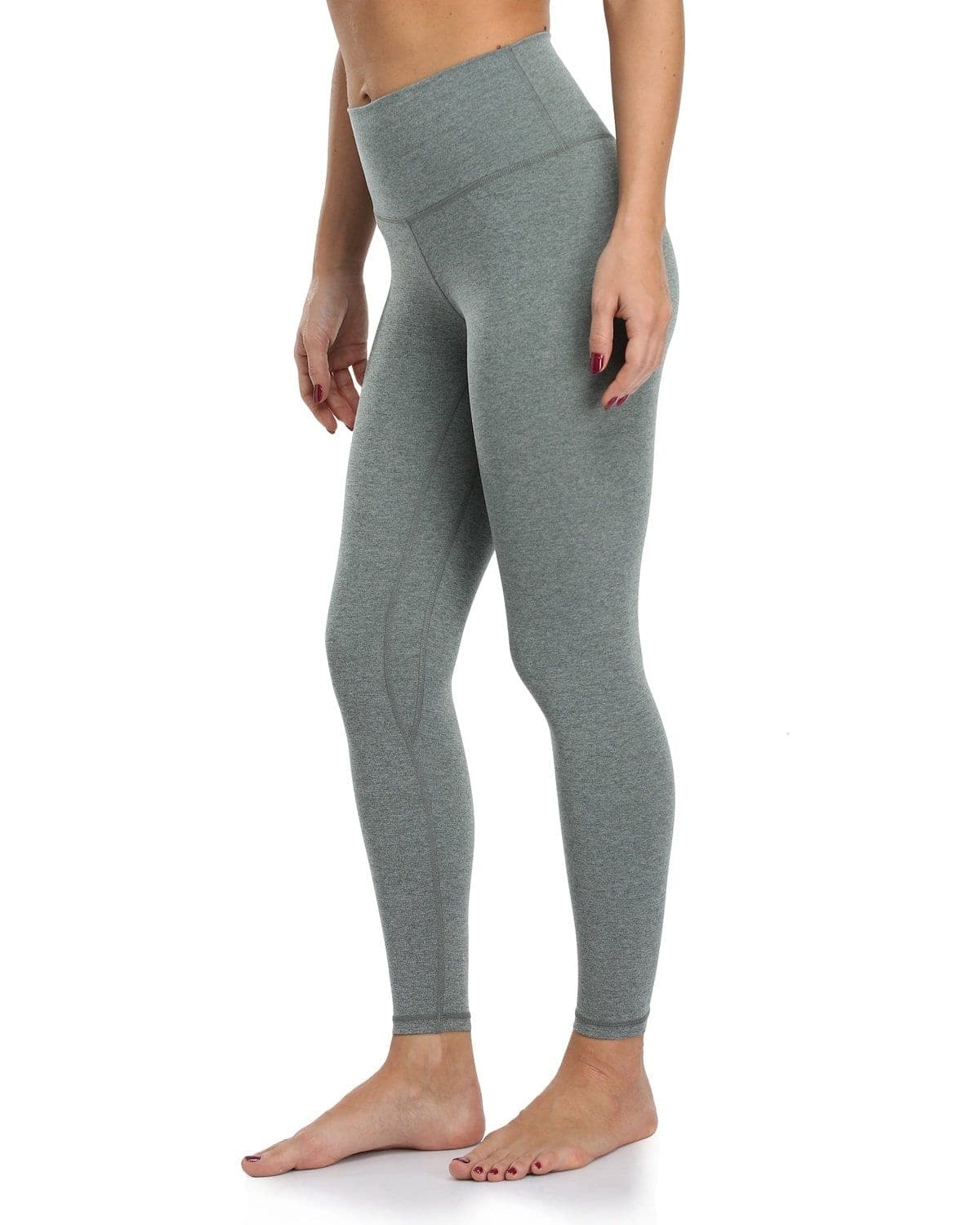 25’’ High Waisted Leggings - gray athletic leggings #color_