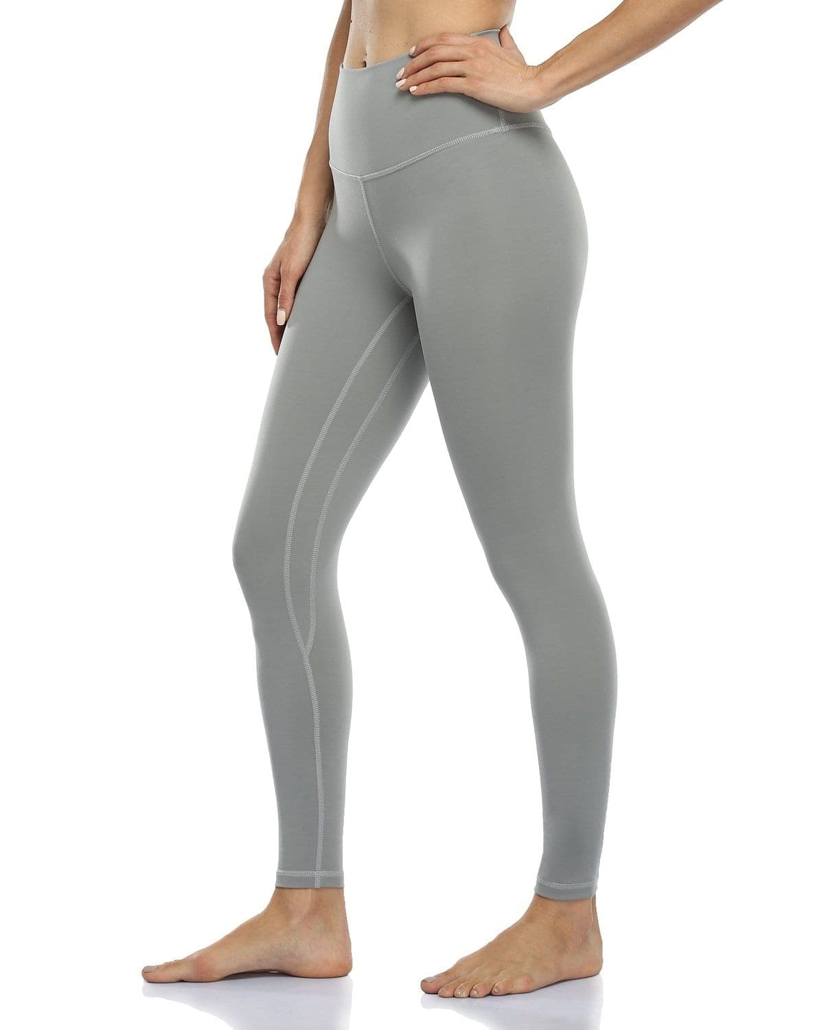 25’’ High Waisted Leggings - gray athletic leggings #color_
