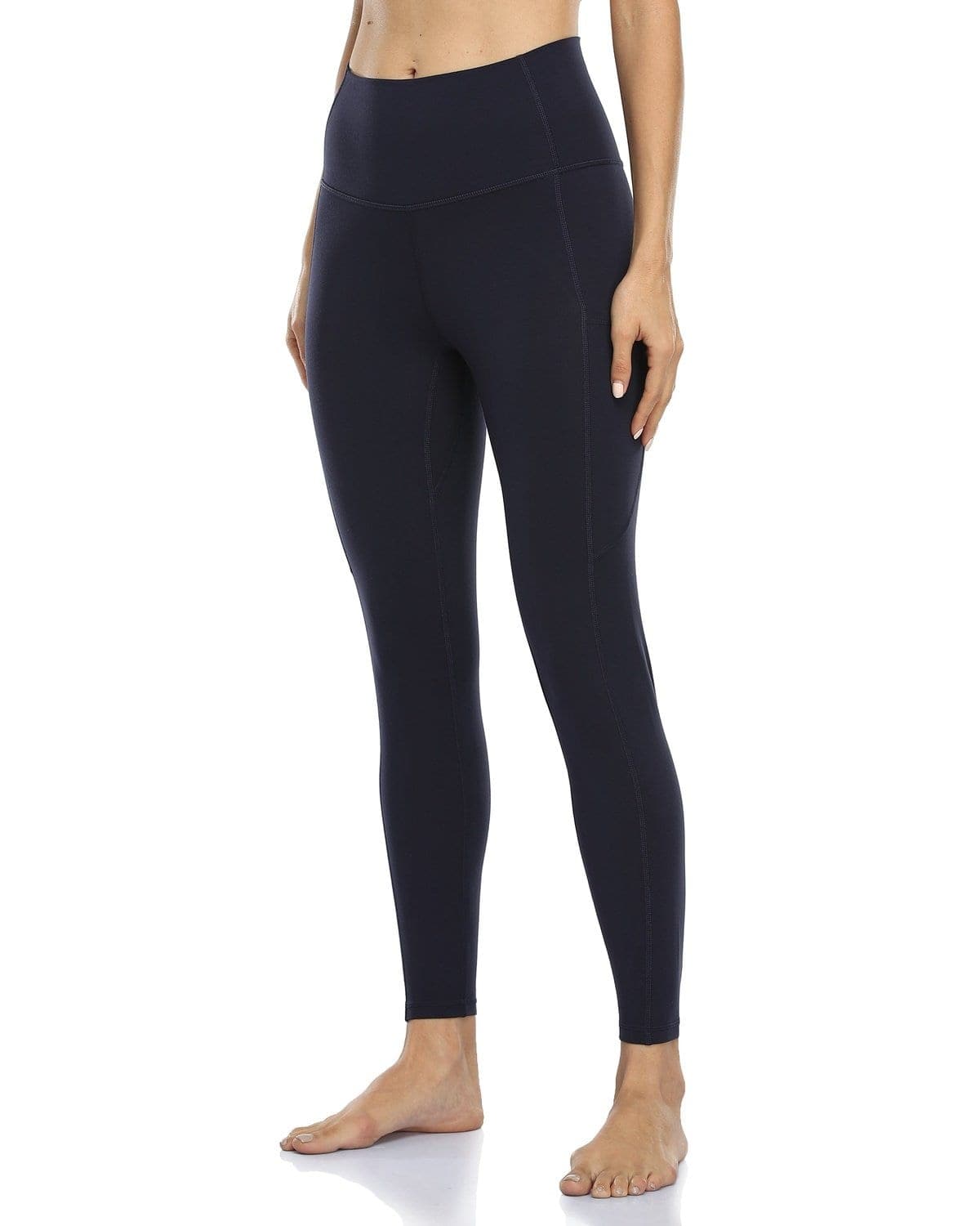 25’’ High Waisted Athletic Pants With Pocket - dark blue leggings #color_