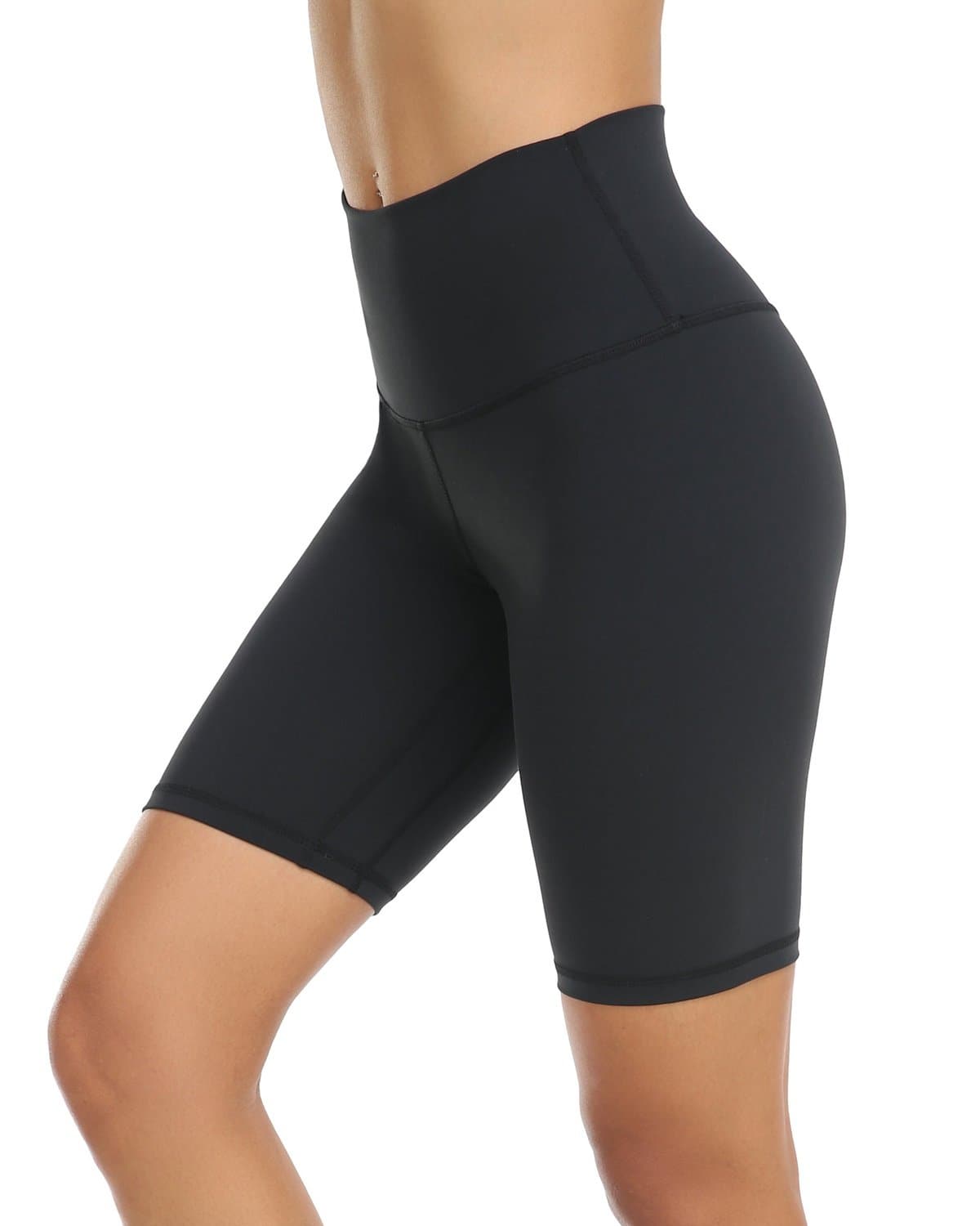 8’’ Athletic Biker Shorts - black high-waisted biker shorts #color_ Black / XS