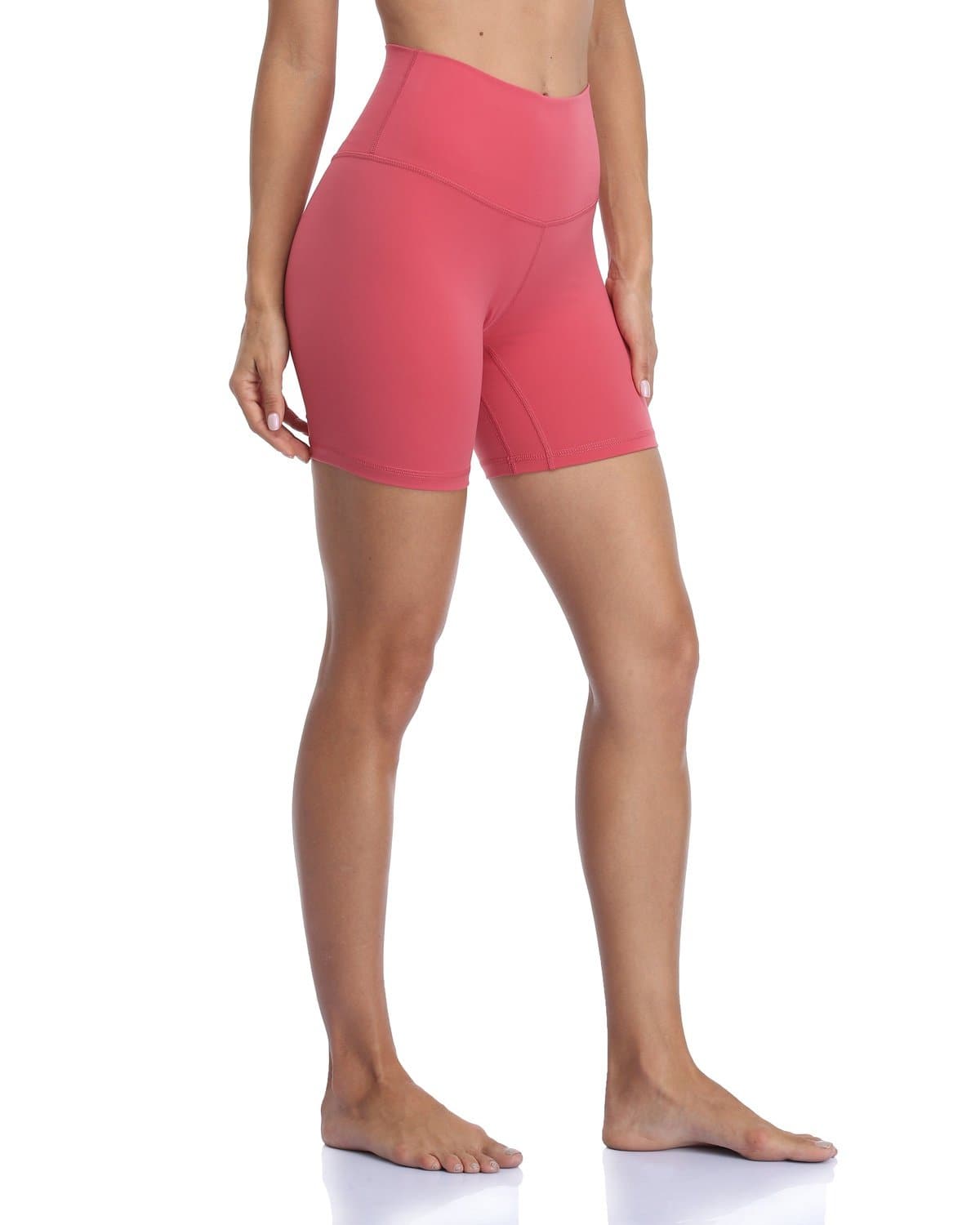 6’’ High Waisted Athletic Shorts - coral-colored athletic shorts #color_