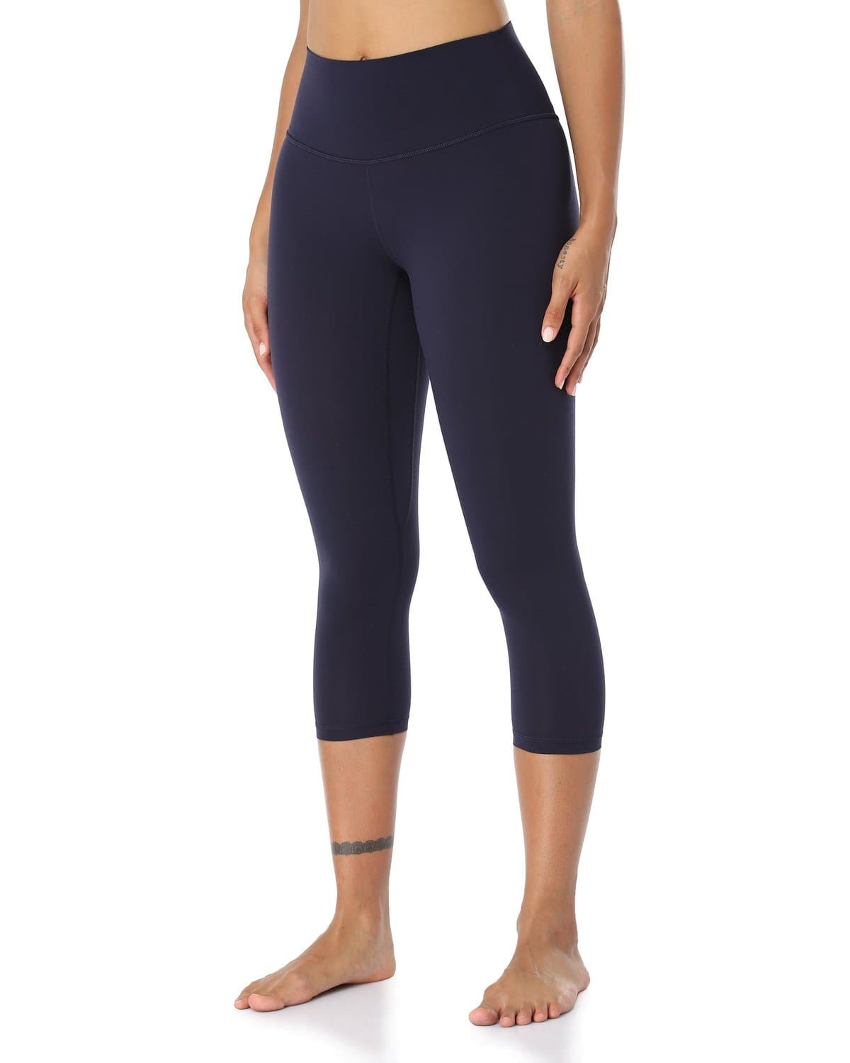 21’’ High Waisted Capris - navy blue capri leggings #color_
