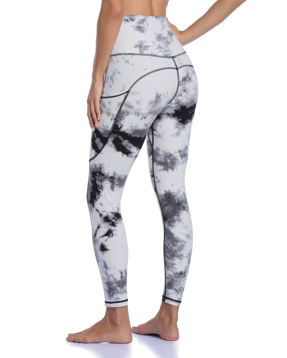 25’’ High Waisted Athletic Pants With Pocket - tie-dye patterned leggings #color_