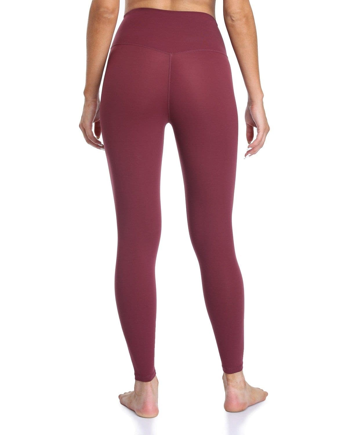 25’’ High Waisted Leggings - maroon high-waisted leggings #color_