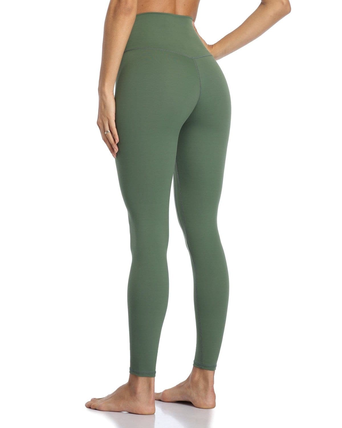 25’’ High Waisted Leggings - olive green leggings #color_
