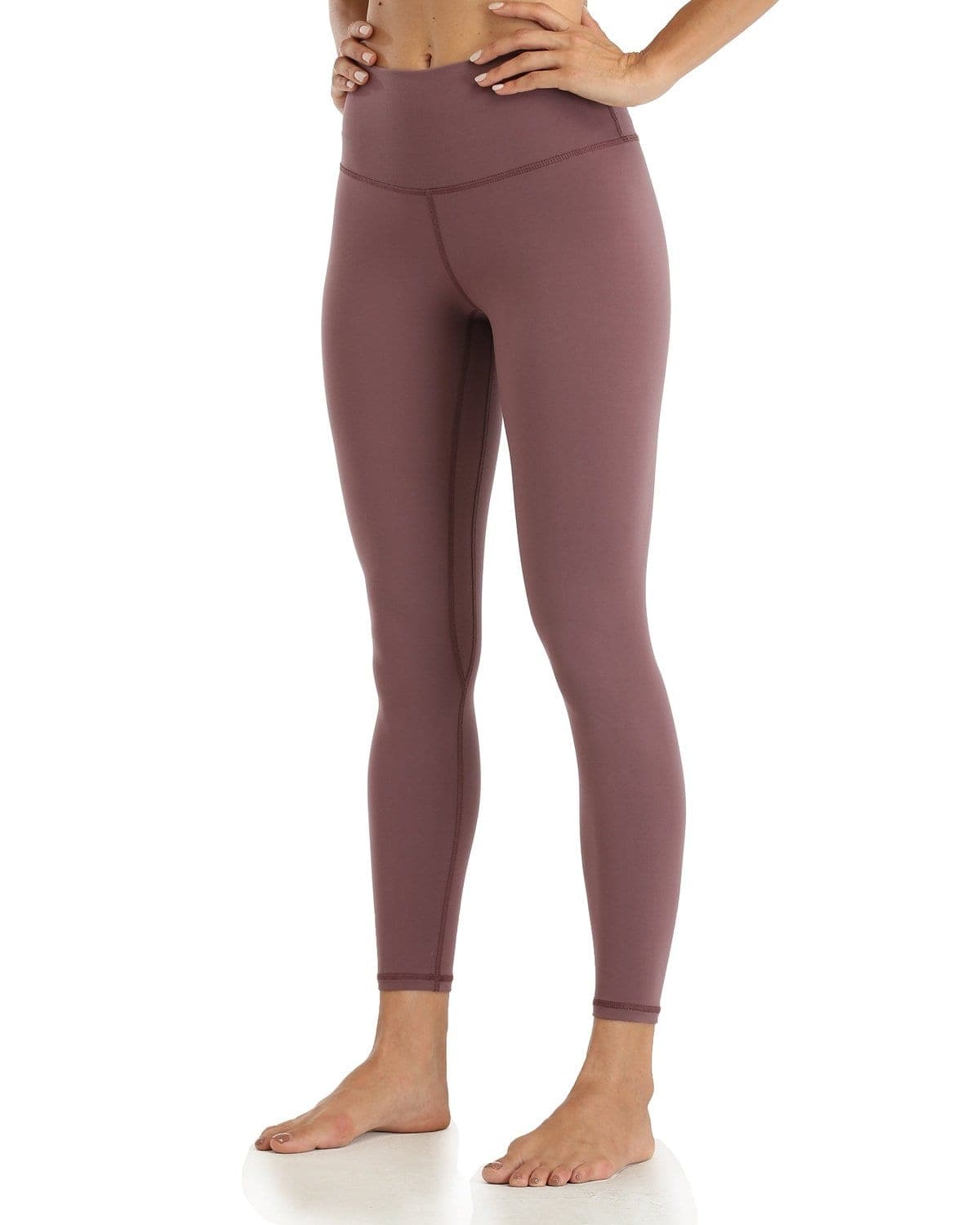 25’’ High Waisted Leggings - mauve-colored leggings #color_ Dusty Red / XS