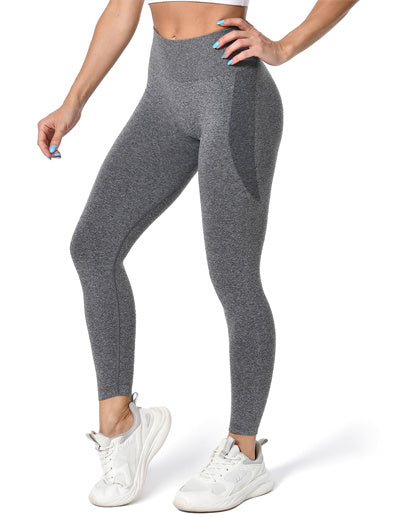 High Waisted Contour Seamless Ribbed Workout Leggings