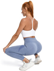 High Waisted Contour Seamless Ribbed Workout Leggings#color_blue04