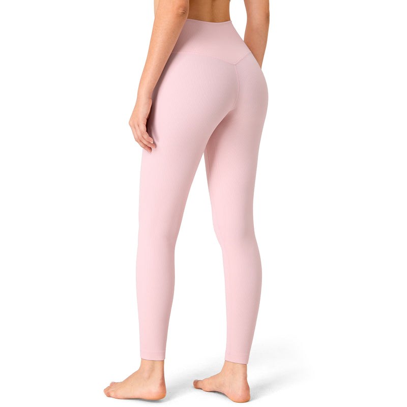 28’’ High Waisted Ribbed Yoga Leggings - #color_