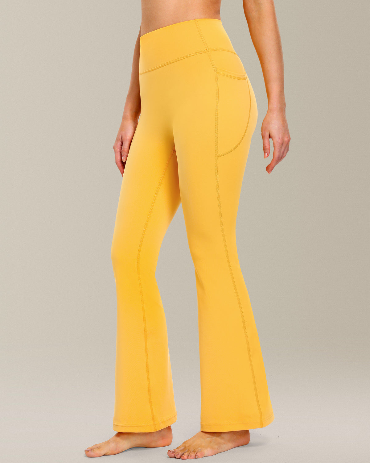 30" No Front Seam Flare Leggings with Pockets