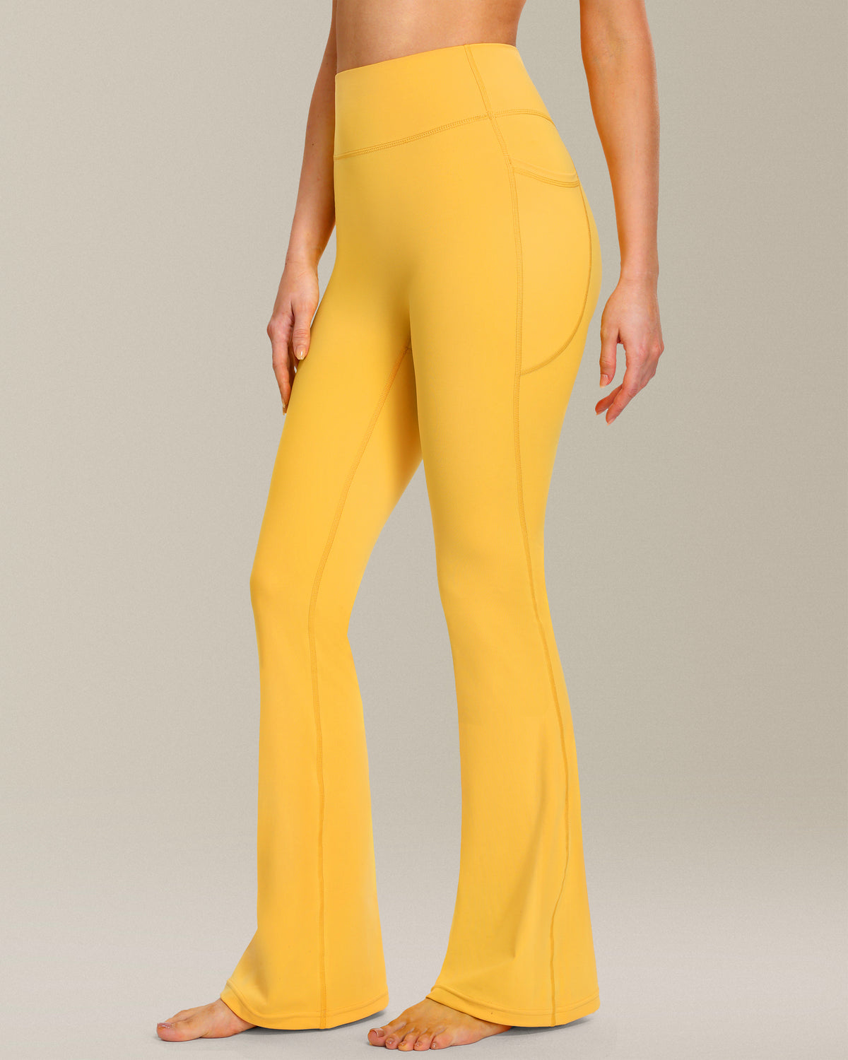 32" No Front Seam Flare Leggings with Pockets