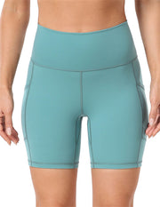 6'' Biker Shorts with Pockets#color_beryl-green