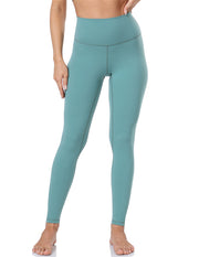 28‘’ High Waisted Compression Workout Pants #color_beryl-green