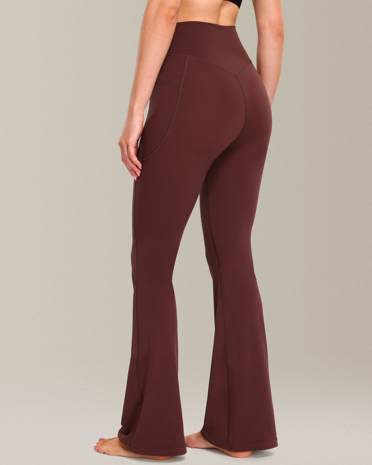 32" No Front Seam Flare Leggings with Pockets